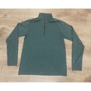 Lululemon Men’s Metal Vent Tech Long Sleeve Half Zip Top Sz Medium Emerald Green